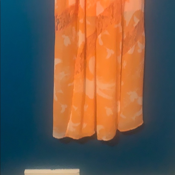 Fire Los Angeles orange tube dress w/flowy skirt - Picture 5 of 7